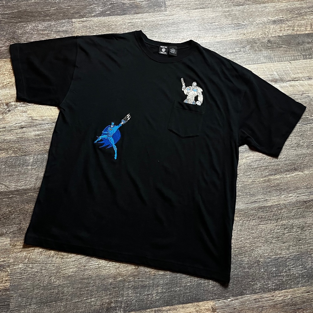 Vintage Batman Shirt Size XL Black 90's Pockeet Tee 1997 Warner Bros KC